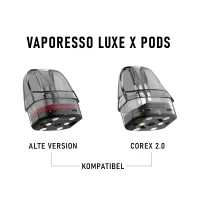 Vaporesso Luxe X Ersatz Pods 0,3 / 0,4 / 0,6 / 0,8 Ohm (2 Stk.)