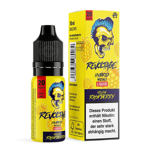 REVOLTAGE Hybrid Nikotinsalz Liquid - Yellow Raspberry 10ml 20 mg