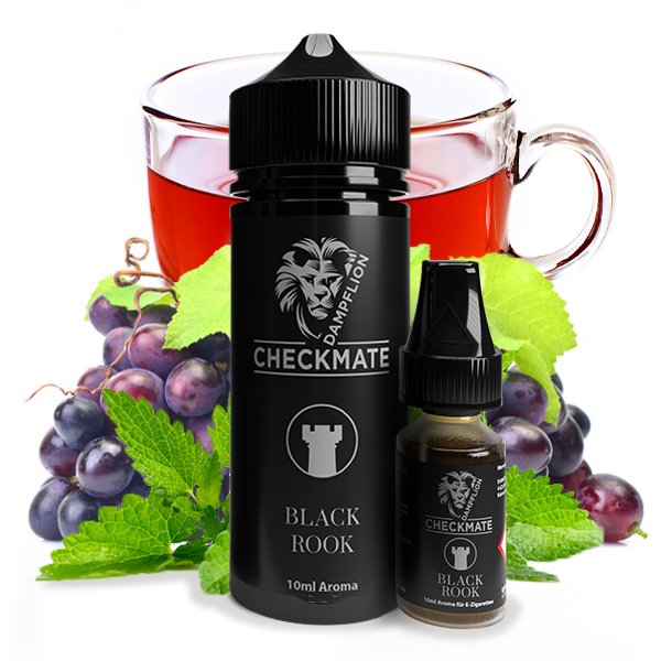 Dampflion Checkmate Black & White Longfill Aroma - 10 ml - Black Rook