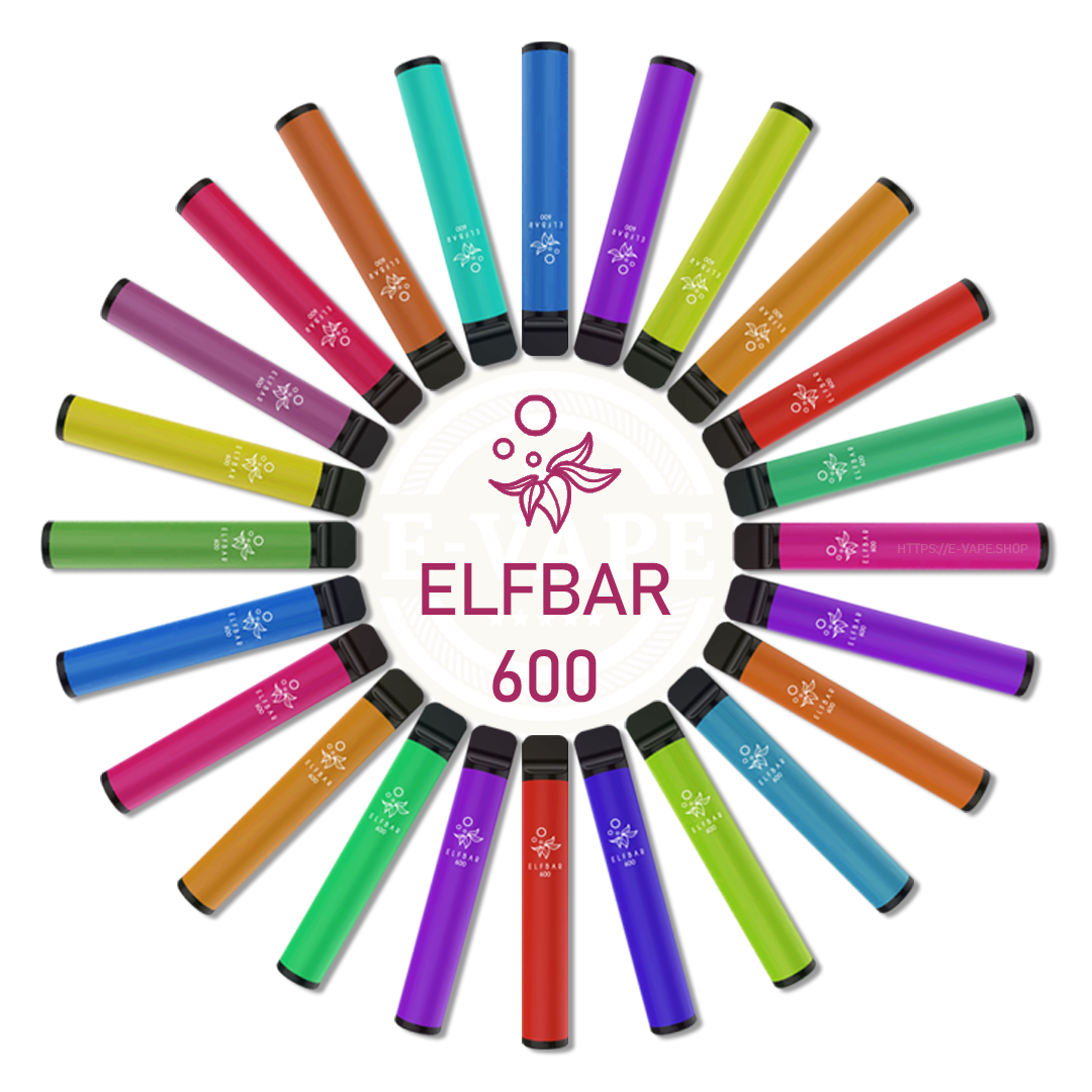 Elf Bar 600 Vape Einweg E-Zigarette » mit oder ohne Nikotin, 6,95 €