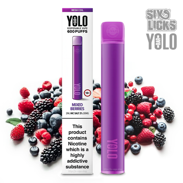 YOLO Bar Mixed Berries Einweg E-Zigarette mit  20 mg/ml Nikotin