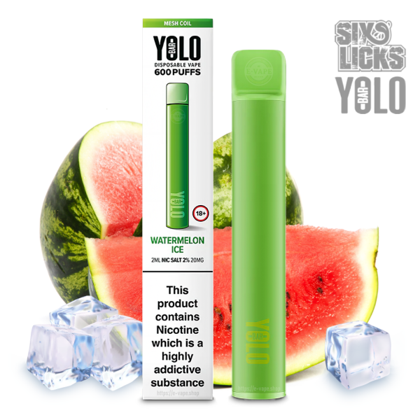 YOLO Bar Watermelon Ice Einweg E-Zigarette mit  20 mg/ml Nikotin