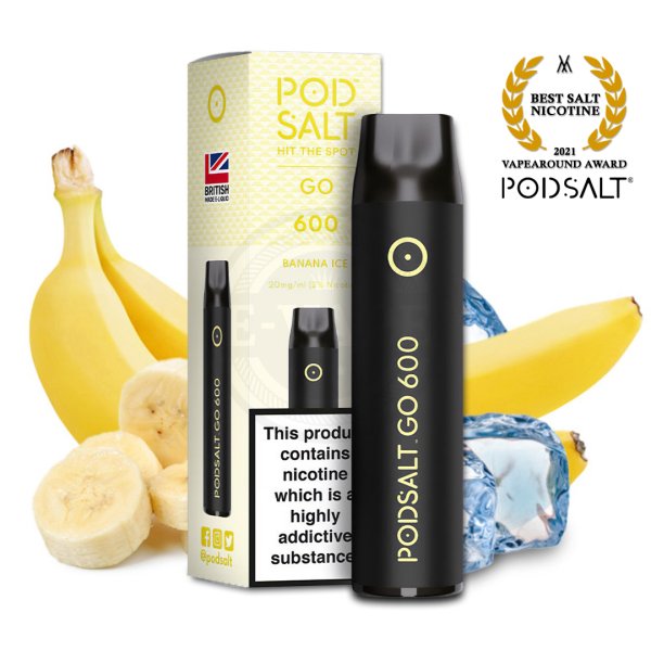 Pod Salt Go 600 Züge Banana Ice Einweg E-Zigarette 20 mg/ml