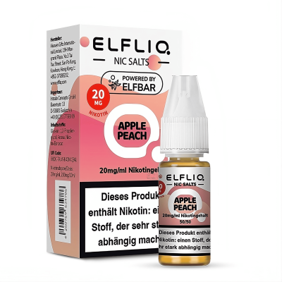Elfliq by Elfbar Nikotinsalz Liquid 10 mg Apple Peach