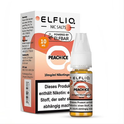 Elfliq by Elfbar Nikotinsalz Liquid 10mg Peach Ice