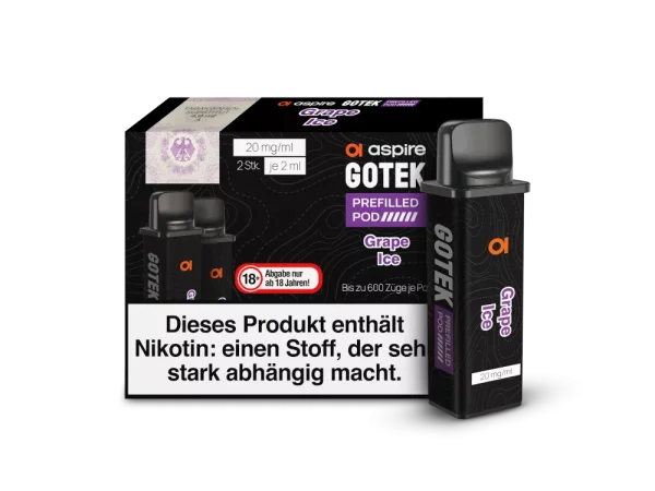 Aspire GoTek Pod 2 ml (2 Stk.) vorbefüllt Grape Ice