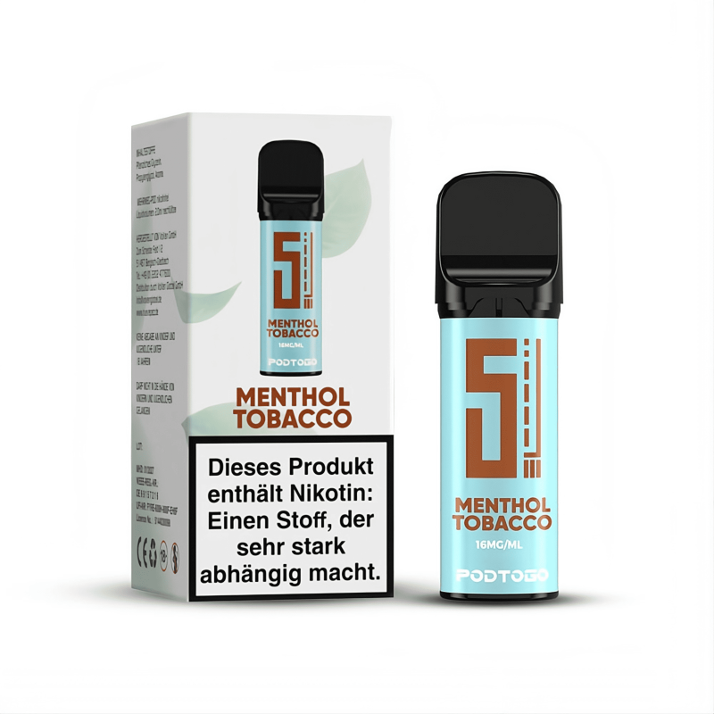 5EL Pod2Go Pod 2ml 16mg Menthol Tobacco