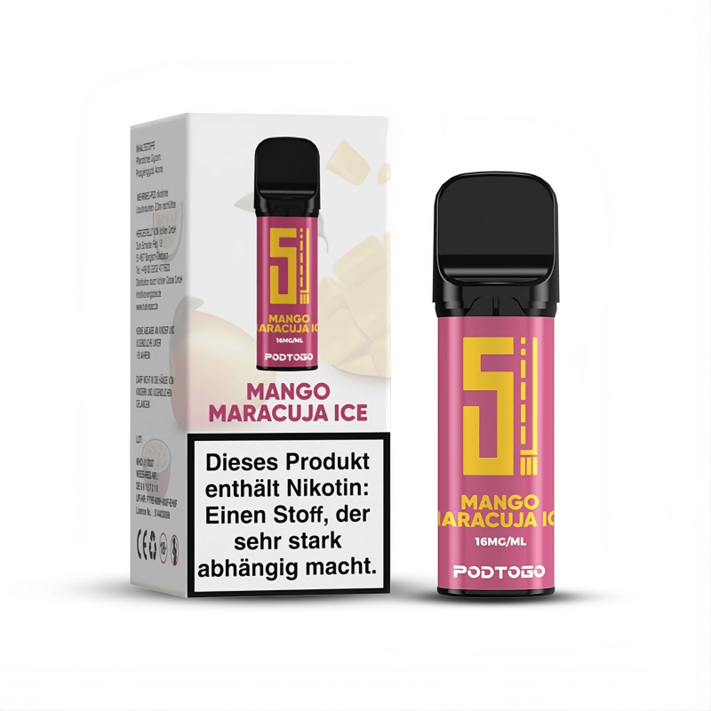 5EL Pod2Go Pod 2ml 16mg Mango Maracuja Ice