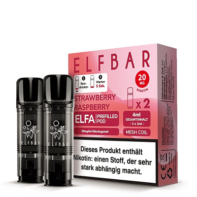 Elfbar Pods ELFA Strawberry Raspberry 20mg Nikotinsalz...