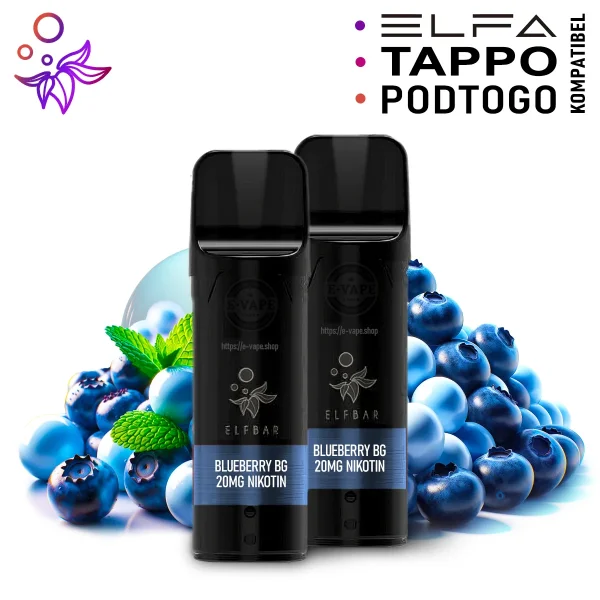 Elfbar ELFA - Blueberry BG Pod 20mg/ml Nikotinsalz, 2er Pack