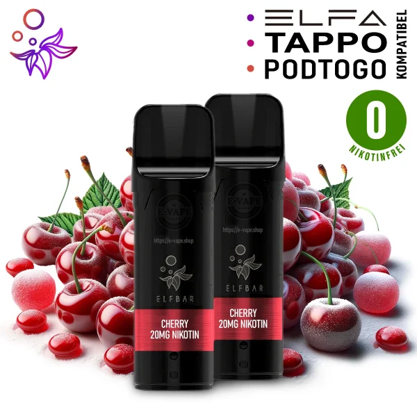 ELFBAR ELFA Pods 2x Cherry 0 mg Nikotinfrei