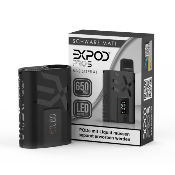 Expod Pro S Akku Schwarz Matt 650mAh
