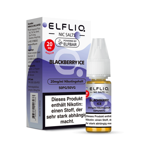 Elfliq by Elfbar Nikotinsalz Liquid 10 mg Blackberry Ice